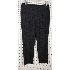 J.Crew Black lace pull on pants size 2